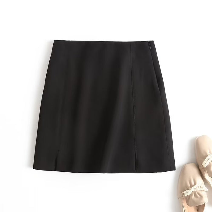 Mini Skirt Korean Women Clothing Autumn High Waist Slim Fit A line Short