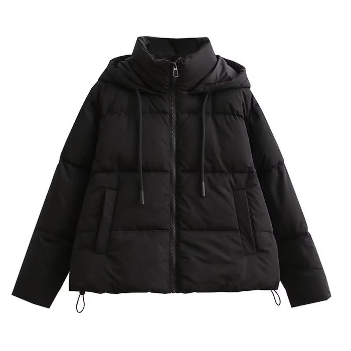 Short down Coat Women Hooded Cotton Coat Jacket