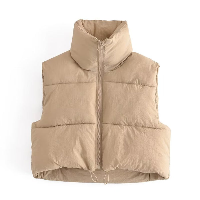 Autumn Women Clothing Street Casual Cotton Padded Vest Women