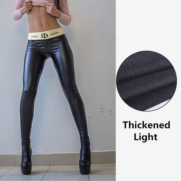 Letter Graphic Belt Faux Leather Pants Leggings Women High Waist Women Pants