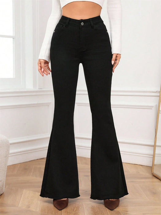 Spring Summer Micro Pull Jeans High Waist Stretch Horn Slimming Trousers Jeans