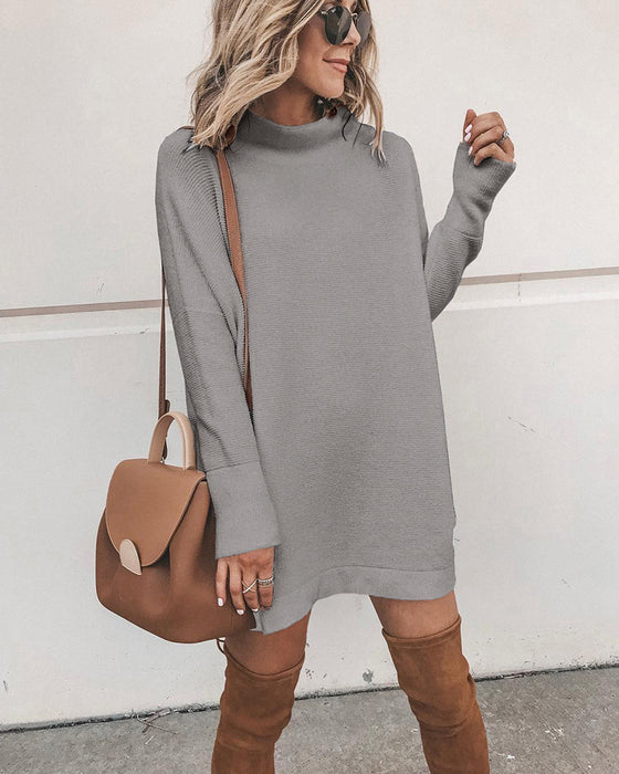 Popular Autumn Winter Women Clothing Long Sleeve Knitwear Clothing Dress