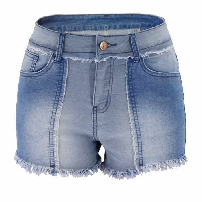 Platform Beggar Women Denim Shorts