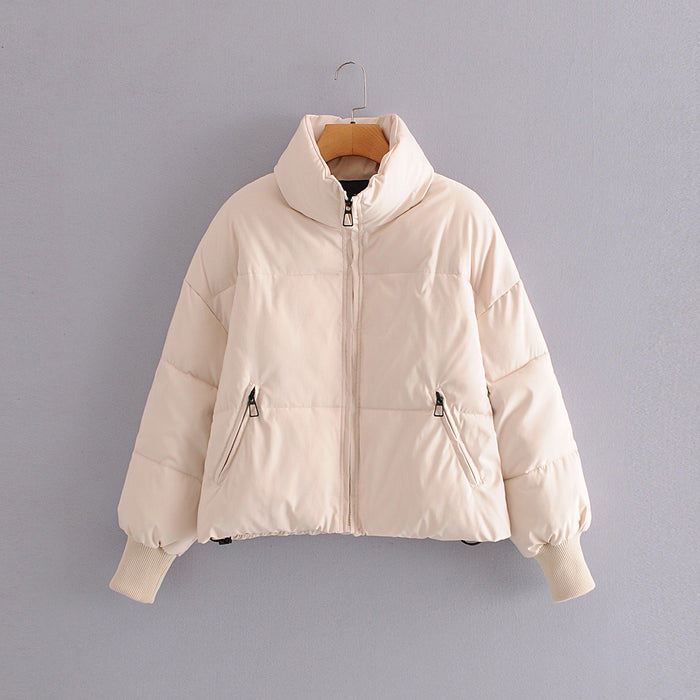 Autumn Winter Women Clothing Urban Casual Loose Cotton Padded Jacket Cotton Padded Coat