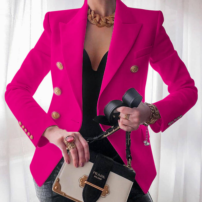 Women Solid Color Fashionable Casual Short Blazer