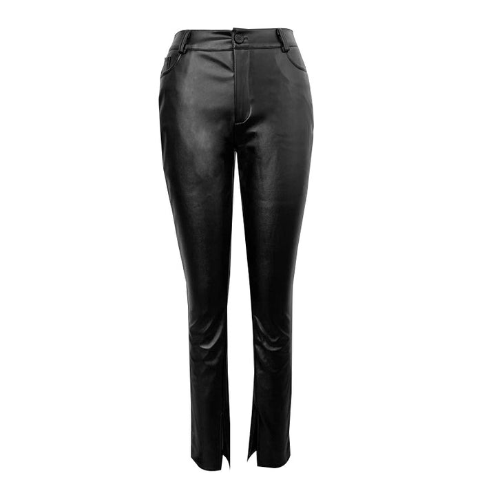 Casual Pants Summer High Waist Slimming Tight Women Pants Faux Leather Leather Pants