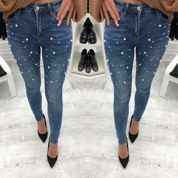 Celebrity Bead Soft Stretch Slim Fit Skinny Pants