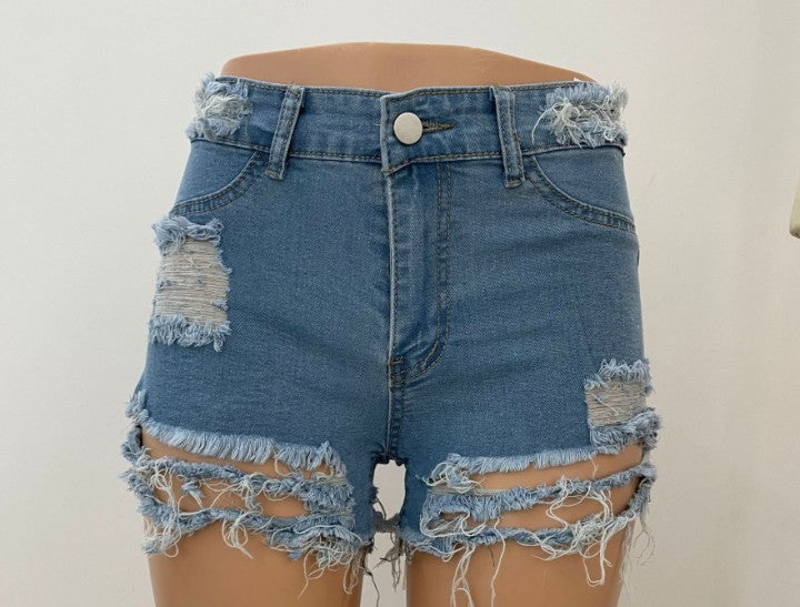 Ripped Jeans Women Shorts