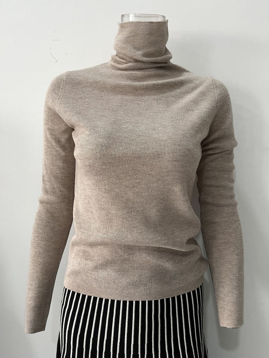 Autumn Winter Heap Collar Long Sleeves Wool Blended Stretch Slim Fit Pullover Knitting Sweater Bottoming Shirt