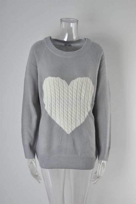 Knitwear Women Autumn Winter Women Knitwear Heart Trendy Pullover Sweater Women