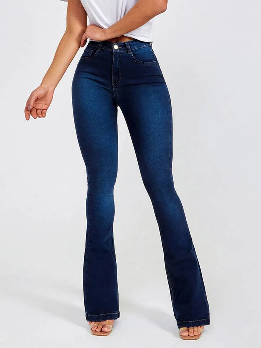 Autumn Winter High Waist Slim Stretch Shaping Bell Bottom Pants Women Jeans Women Jeans