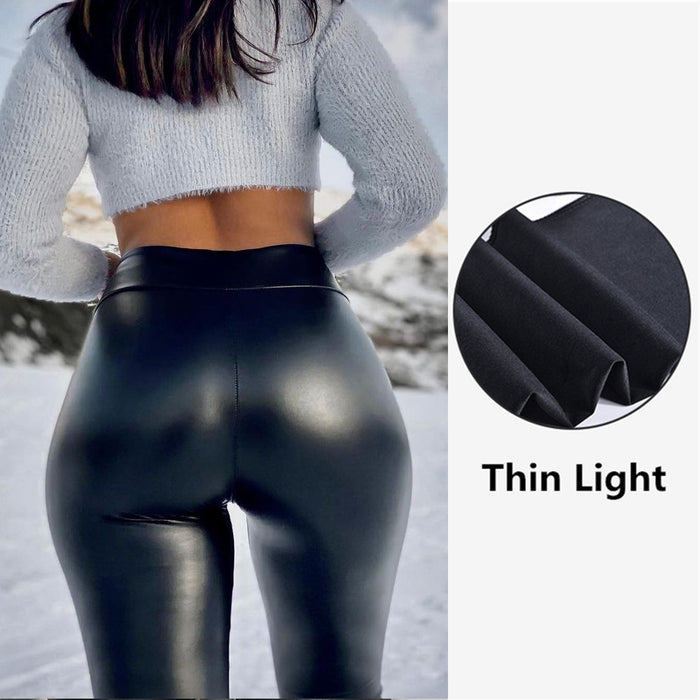 Popular Multi-Color Leather Pants Women High Waist Leather Shorts Leather Pants Leggings Women Four-Sided Stretch Hip-Lifting Pencil Pants