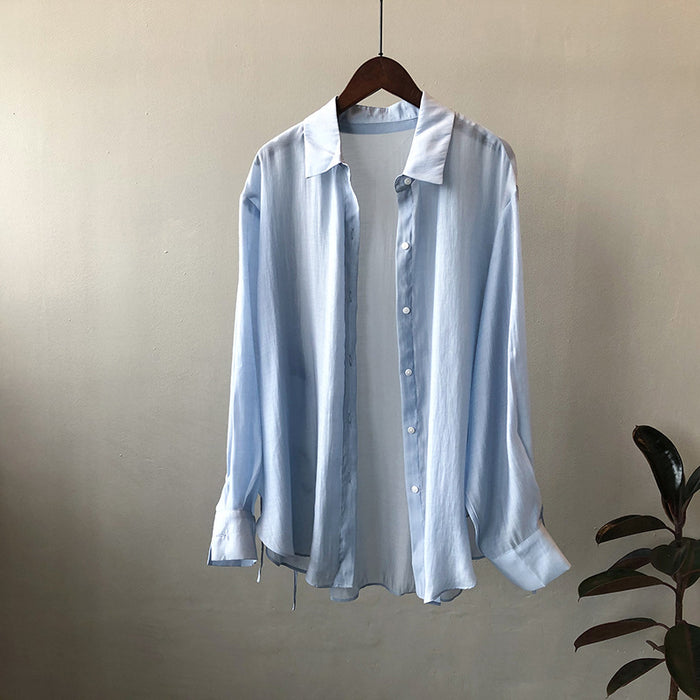 Shirt Women Summer Korean Shirt Light Thin Loose Sun Protection Clothing