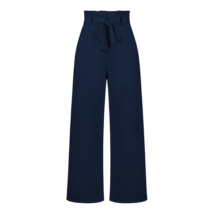 Fashion Workwear Women Dress Work Pant Casual All Matching Wide Leg Trousers Belt Commuting Pants Summer