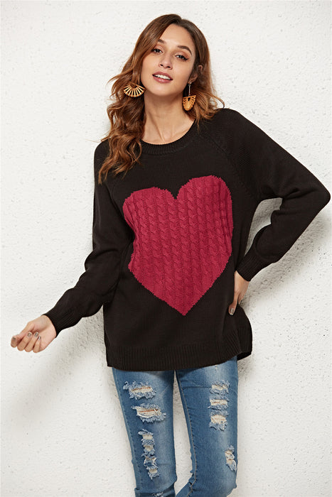 Knitwear Women Autumn Winter Women Knitwear Heart Trendy Pullover Sweater Women