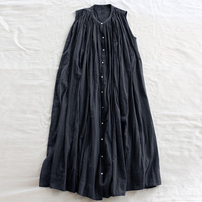 French Pleating Dress Summer Western Paris Yarn Loose Large Dress A Line Dress Can Be Used as Blouse