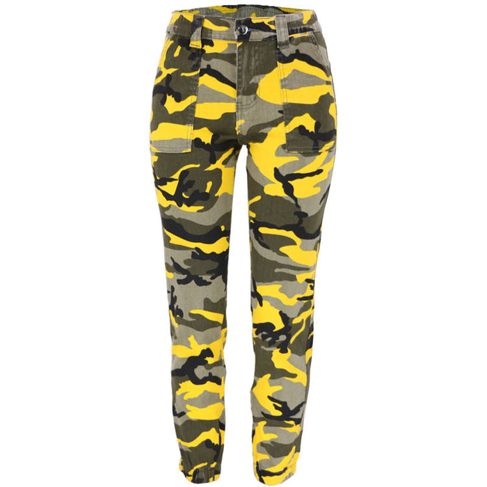 Autumn Winter  New Women Clothes Camouflage Workwear Hip Hop Casual Pants Loose Street Harem Denim Trousers