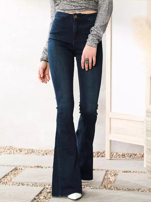 Autumn Winter Slim Fit Stretch Flared Pants Women Jeans Women Jeans