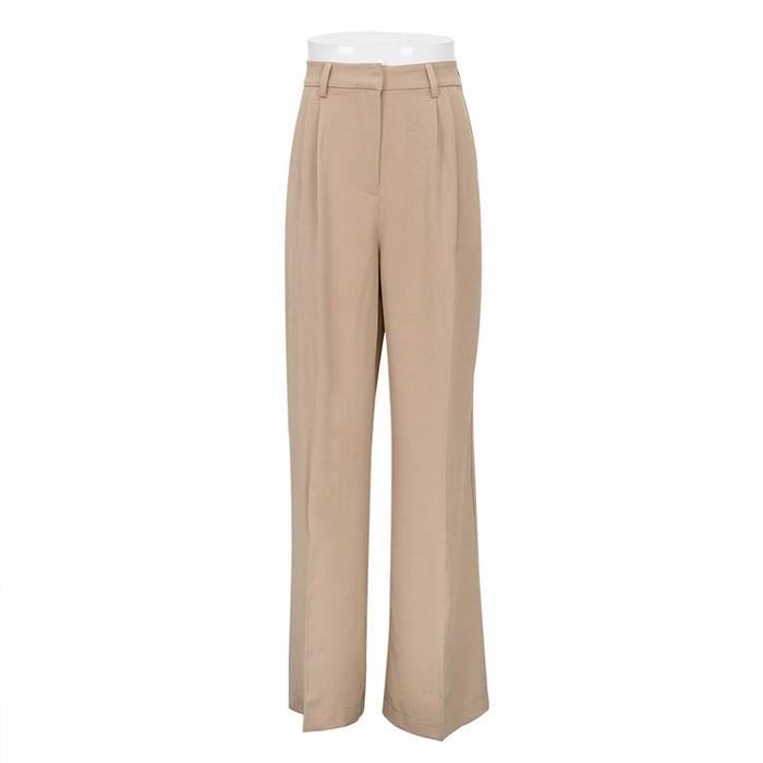 Spring Office High Waist Loose Klein Blue Casual Trousers Drooping Wide Leg Pants Women Work Pant