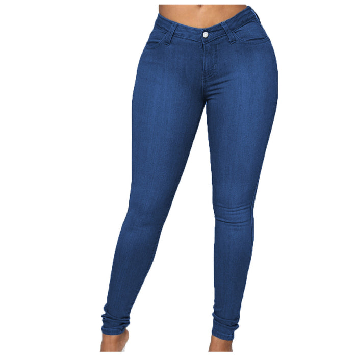 Slim Fit Fashionable Denim Trousers Women