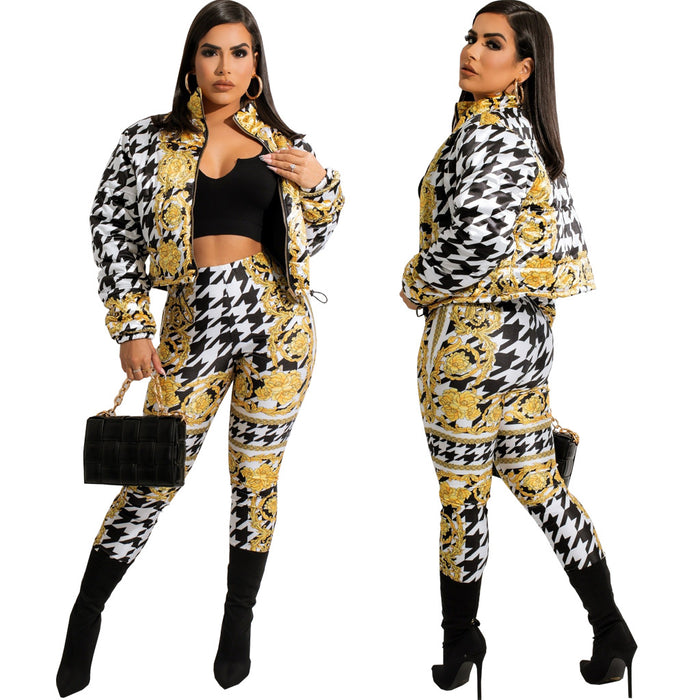 Platform Casual Digital Printing Suit Two-Piece Set