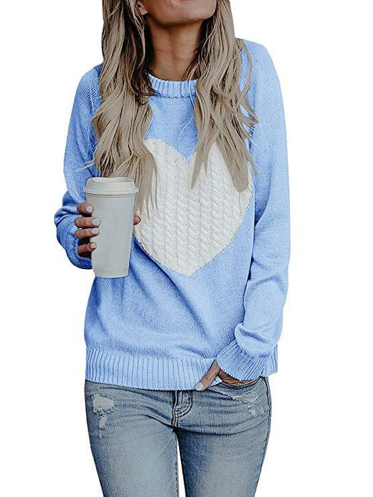 Knitwear Women Autumn Winter Women Knitwear Heart Trendy Pullover Sweater Women