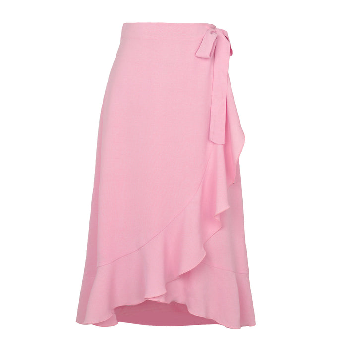 Summer Self-Tie Irregular Asymmetric Sheath Solid Skirt Women Clothing Skirt