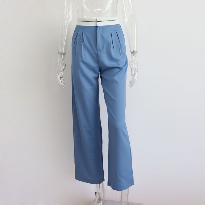 Spring Summer High Waist Straight Pants Casual Loose Trousers Women Clothing All Match Work Pant Wide Leg Pants Women