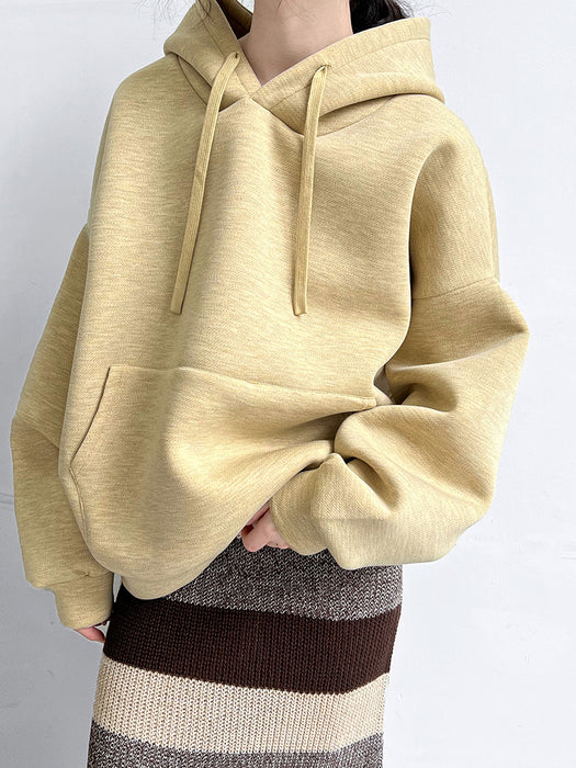 Heavy Casual Sweatshirt Women Autumn Winter Thickening Relaxed Fit Hoodie Top Street High Grade Sweater