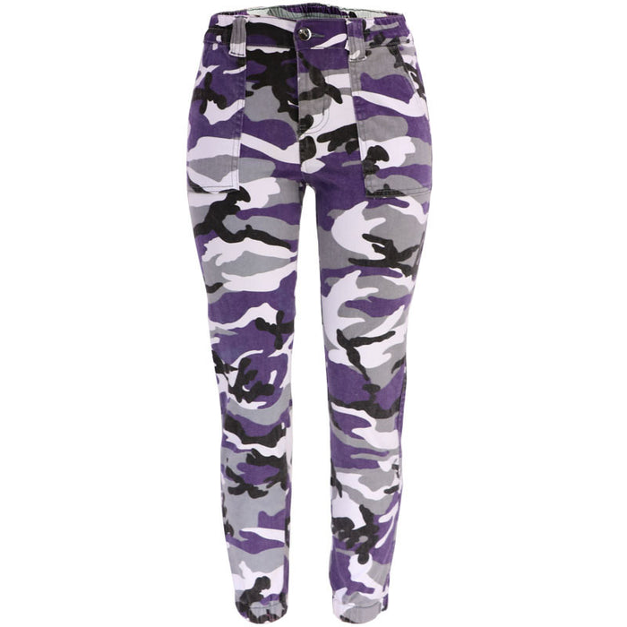 Autumn Winter  New Women Clothes Camouflage Workwear Hip Hop Casual Pants Loose Street Harem Denim Trousers