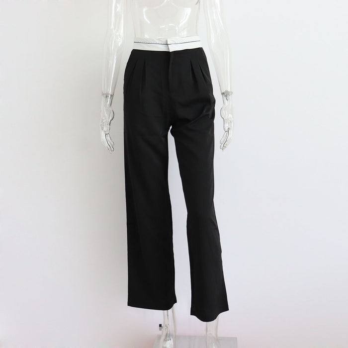 Spring Summer High Waist Straight Pants Casual Loose Trousers Women Clothing All Match Work Pant Wide Leg Pants Women