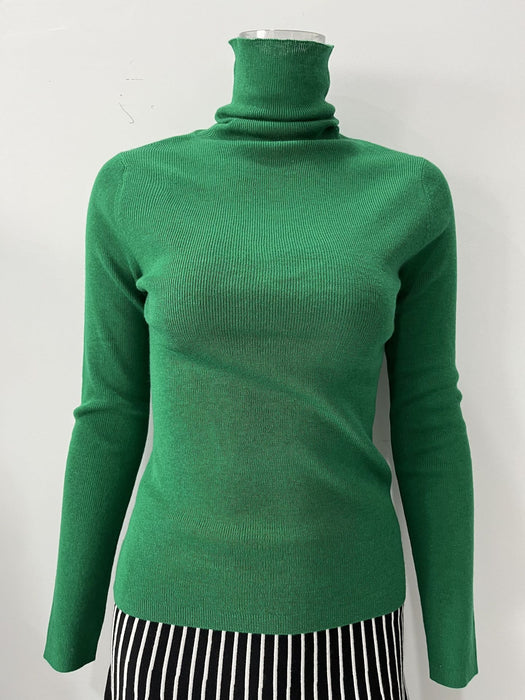 Autumn Winter Heap Collar Long Sleeves Wool Blended Stretch Slim Fit Pullover Knitting Sweater Bottoming Shirt