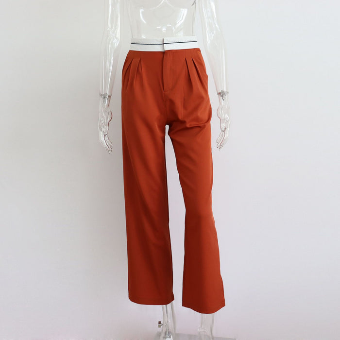 Spring Summer High Waist Straight Pants Casual Loose Trousers Women Clothing All Match Work Pant Wide Leg Pants Women