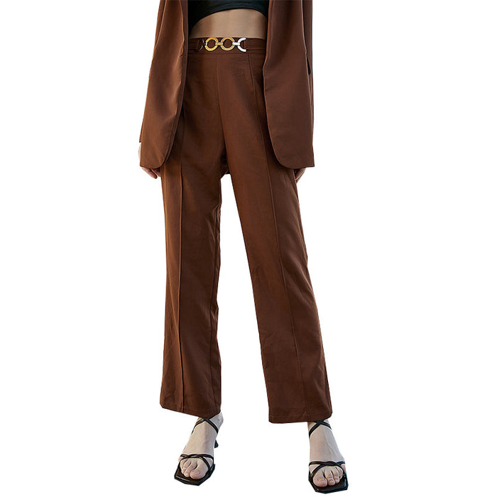 Women  Slightly Flared Casual Pants Slim Wide Leg Straight Trousers Loose Drooping Women  Pants