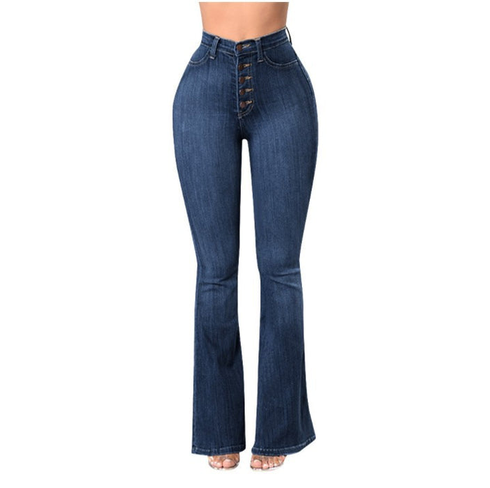 High Waist Stretchy Wide-Leg Jeans for Women Plus size