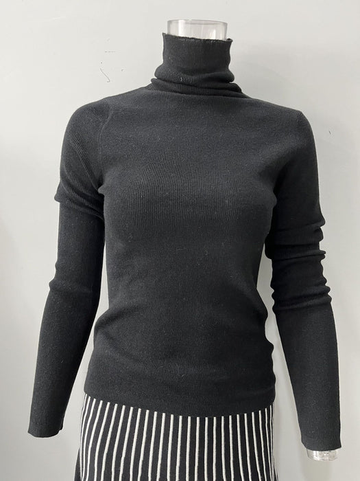 Autumn Winter Heap Collar Long Sleeves Wool Blended Stretch Slim Fit Pullover Knitting Sweater Bottoming Shirt