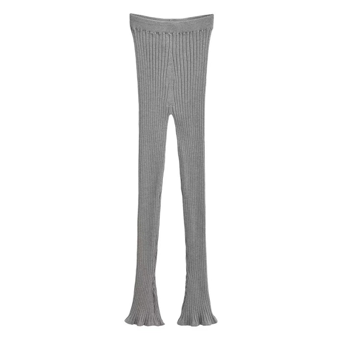 Bell Bottom Pants Trousers Women Autumn Winter Vertical Sunken Stripe Slim Fit Figure Flattering Mopping Pants