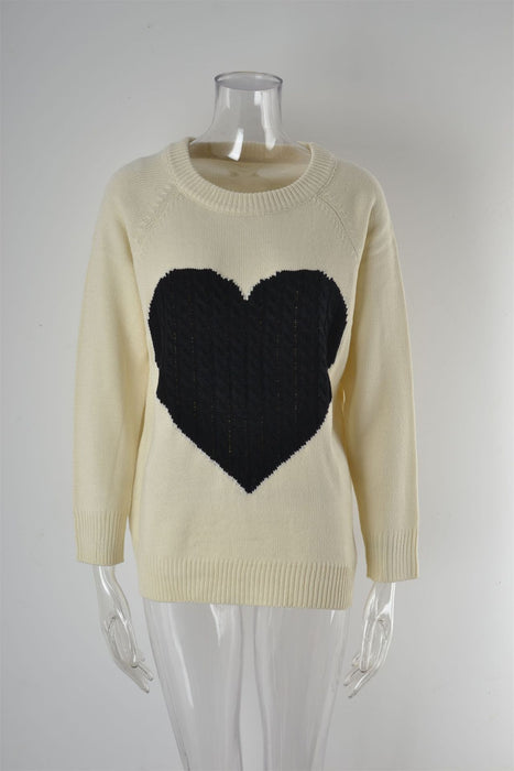 Knitwear Women Autumn Winter Women Knitwear Heart Trendy Pullover Sweater Women