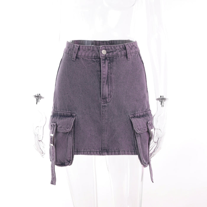 High Waist Sheath Workwear Denim Skirt Summer All-Match Sexy Skirt for Women