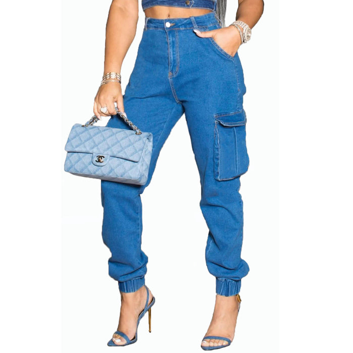 Slim Denim Comfort Casual Tapered Overalls