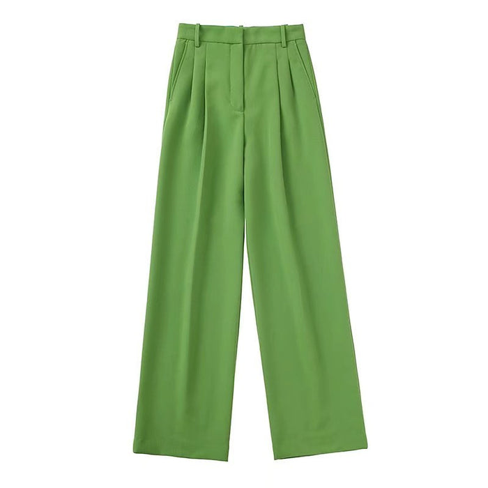 Spring Retro Loose-Fitting Slimming Straight Pants Trousers Female