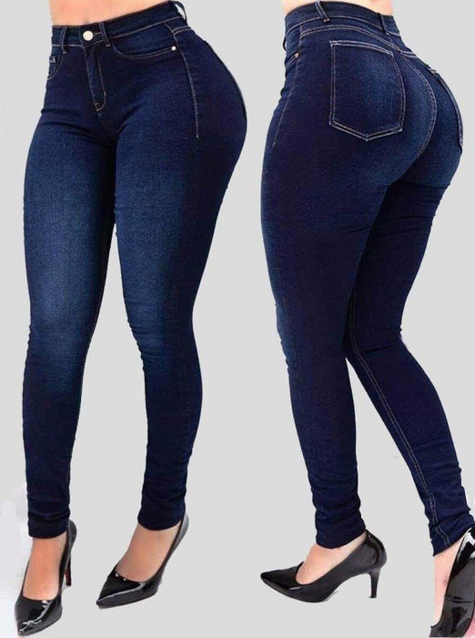 High Waist Stretch Slim Fit Skinny Pants Shaping Jeans