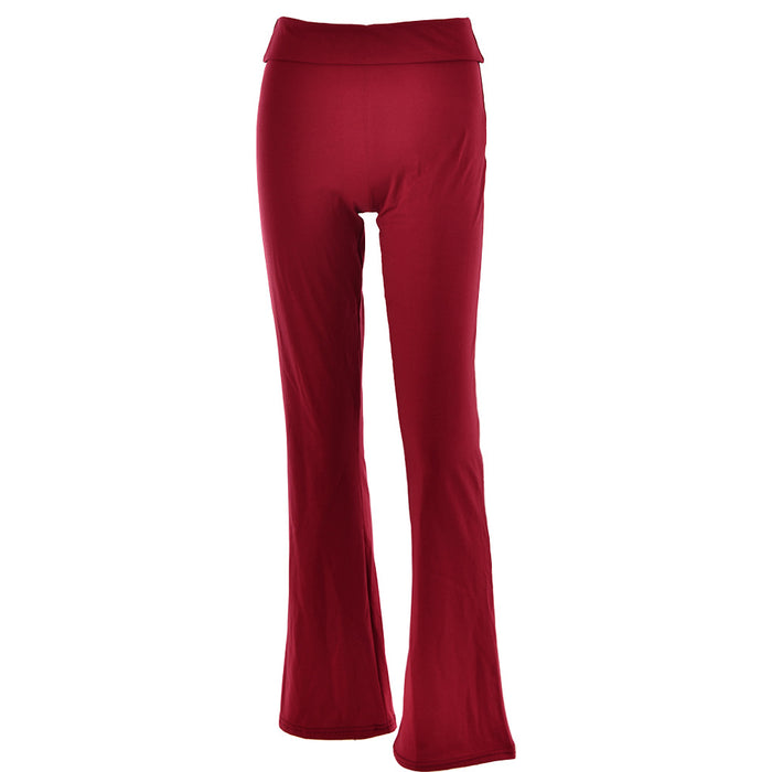 Fall Sexy Girls High Waisted Boot Cut Pants Elegant Bodycon Hip Lifting Trousers