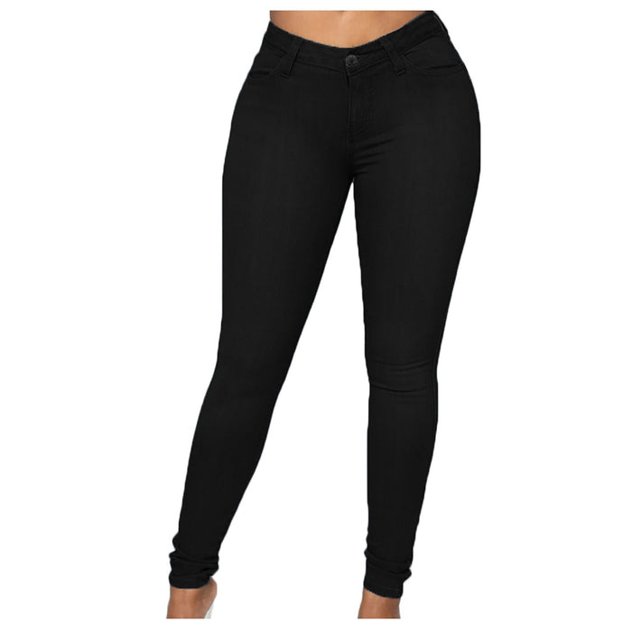 Slim Fit Fashionable Denim Trousers Women