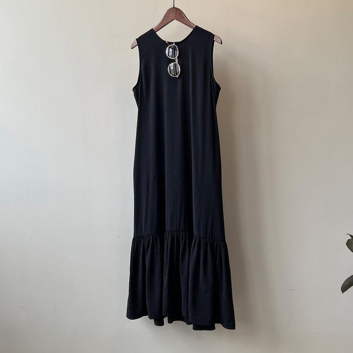 Sleeveless Vest Dress Summer Back Hollow Out Cutout-out Long Fishtail Dress