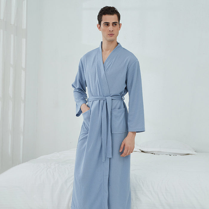 Sauna Clothes Women Thin Robe Long Couple Home Wear Hotel Bathrobe