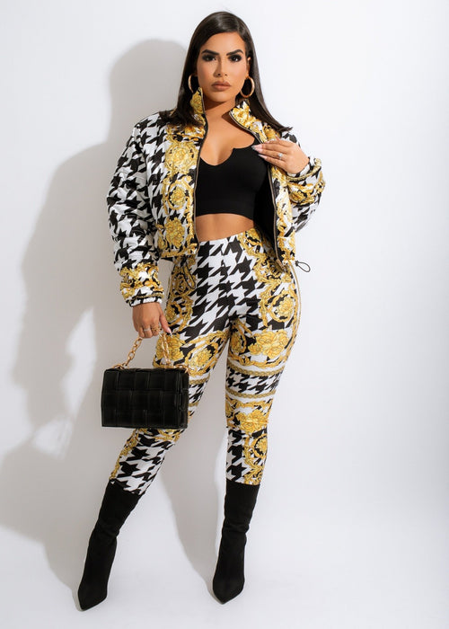 Platform Casual Digital Printing Suit Two-Piece Set