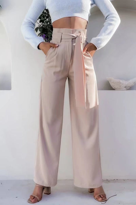 Women Clothing Office Workplace Work Pant Casual All-Matching Straight Pants Elegant