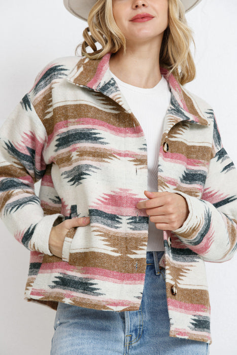 Autumn Winter Popular Women Woolen Jacket Aztec Coat