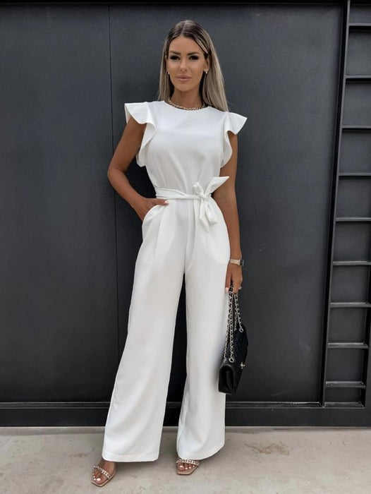 New High Waist Commuter Waist Strap Jumpsuit